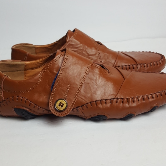 Coffee Leather Shoes Cowhide Chic Casual - Picture 3 of 8